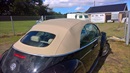 VW Beetle kaleche i sonnenlandstof A5 i originalfarven CREAM med el-bagrude!